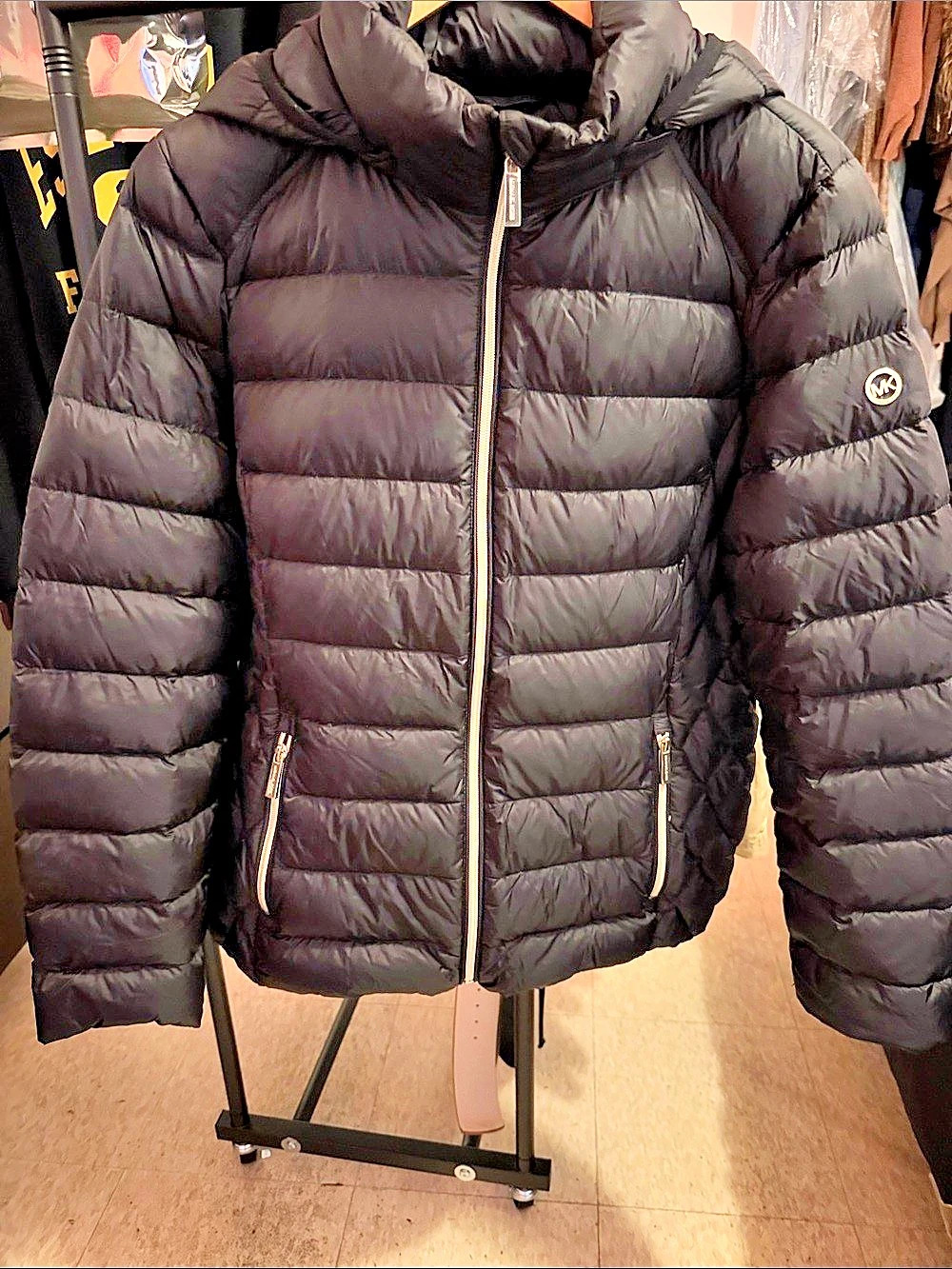 Michael Kors Packable Down Black Packable Puffer Like New